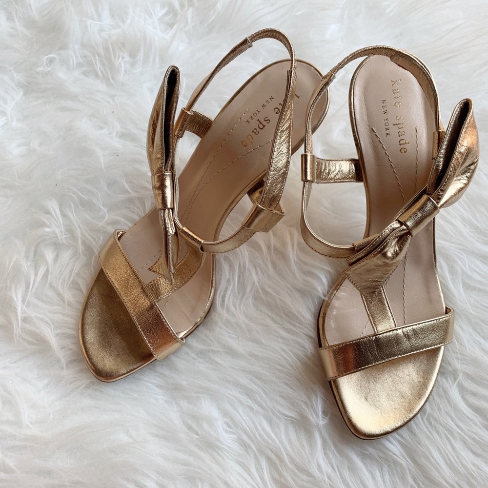 Kate Spade gold color sandals SZ 7